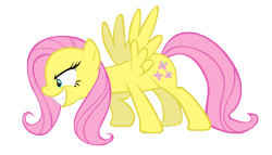 Size: 10000x5714 | Tagged: safe, artist:gen-jack-oneill, fluttershy, pegasus, pony, absurd resolution, simple background, transparent background, vector