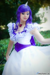 Size: 600x900 | Tagged: safe, artist:hollygloha, rarity, human, clothes, cosplay, dress, irl, irl human, necklace, photo, solo