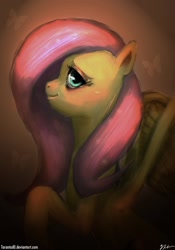 Size: 1336x1904 | Tagged: safe, artist:tarantad0, fluttershy, pegasus, pony, female, mare, pink mane, yellow coat