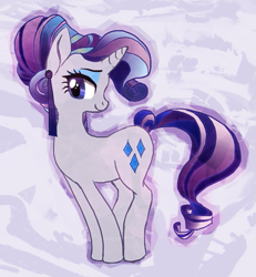 Size: 485x525 | Tagged: safe, artist:bikkisu, rarity, crystal pony, pony, unicorn, alternate hairstyle, crystal rarity, crystallized, female, mare, solo