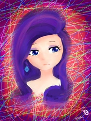 Size: 3000x4000 | Tagged: safe, artist:gunniloveanime, rarity, female, humanized, purple hair, solo