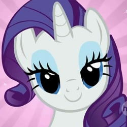 Size: 500x500 | Tagged: safe, rarity, pony, unicorn, bedroom eyes, female, horn, mare, reaction image, white coat