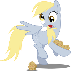Size: 2000x2000 | Tagged: safe, artist:implatinum, derpy hooves, pegasus, pony, female, mare, muffin, simple background, transparent background, vector