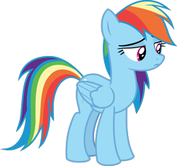 Size: 2319x2175 | Tagged: safe, artist:frownfactory, derpibooru import, rainbow dash, pegasus, pony, fame and misfortune, .svg available, female, mare, multicolored hair, multicolored mane, multicolored tail, purple eyes, simple background, solo, svg, transparent background, vector, wings