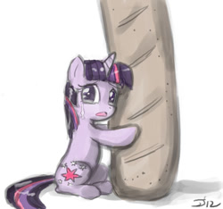 Size: 700x656 | Tagged: safe, artist:johnjoseco, derpibooru import, twilight sparkle, bread, crying, filly