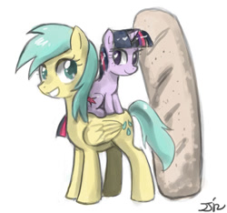 Size: 700x656 | Tagged: safe, artist:johnjoseco, derpibooru import, sunshower raindrops, twilight sparkle, bread, filly