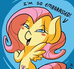 Size: 1600x1481 | Tagged: safe, artist:docwario, fluttershy, pegasus, pony, blushing, female, mare, pink mane, yellow coat