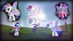 Size: 1280x720 | Tagged: safe, artist:gonzalolog, rarity, pony, unicorn, sonic rainboom (episode), 3d, clothes, downloadable, dress, glimmer wings, gmod, makeup