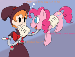 Size: 2592x1989 | Tagged: safe, artist:sncunleashed, pinkie pie, earth pony, pony, crossover, peacock (skullgirls), skullgirls