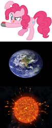 Size: 768x1881 | Tagged: safe, artist:birthofthepheonix, pinkie pie, earth pony, pony, button, earth, explosion