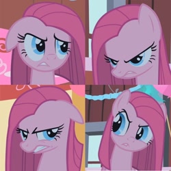 Size: 512x512 | Tagged: safe, pinkie pie, earth pony, pony, collage, female, mare, pink coat, pink mane, pinkamena diane pie, solo