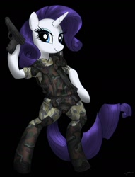 Size: 1000x1309 | Tagged: safe, artist:mirapony, rarity, alien, pony, unicorn, gun, marine, parody