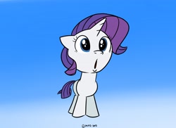 Size: 2338x1700 | Tagged: safe, artist:mofetafrombrooklyn, rarity, pony, unicorn, female, filly, horn, mare, white coat