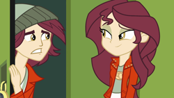 Size: 1920x1080 | Tagged: safe, edit, edited screencap, screencap, normal norman, sunset shimmer, equestria girls, /mlp/, background human, palette swap