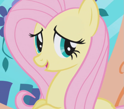 Size: 643x565 | Tagged: safe, fluttershy, pegasus, pony, female, mare, pink mane, reaction image, yellow coat