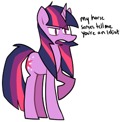 Size: 1036x1041 | Tagged: safe, artist:ghost, derpibooru import, twilight sparkle, reaction image, solo, twilight is not amused, unamused