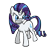 Size: 600x600 | Tagged: safe, artist:rofljay, rarity, pony, unicorn, acetic rarity, female, horn, mare, white coat