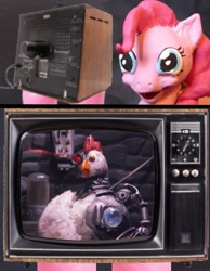 Size: 699x900 | Tagged: safe, pinkie pie, earth pony, pony, clay, clay figure, creepy, exploitable meme, robot chicken, tv meme