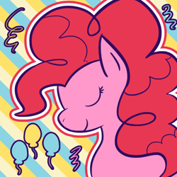 Size: 1000x1000 | Tagged: safe, artist:misselizarose, pinkie pie, earth pony, pony, solo