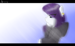 Size: 2592x1600 | Tagged: safe, artist:sketchbookfim, rarity, pony, unicorn, clothes, earring, hoodie, piercing