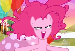 Size: 1000x682 | Tagged: safe, screencap, pinkie pie, earth pony, pony, the super speedy cider squeezy 6000, female, mare, messy mane, pink coat, pink mane