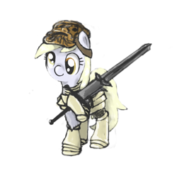 Size: 1000x962 | Tagged: safe, artist:239asd, derpy hooves, pegasus, pony, crossover, dark souls, female, giantdad, mare, the legend never dies