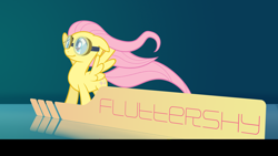 Size: 2560x1440 | Tagged: safe, artist:ohitison, artist:samxjing, fluttershy, pegasus, pony, goggles, vector, wallpaper