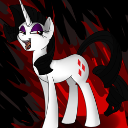 Size: 800x800 | Tagged: safe, artist:wouhlven, rarity, pony, undead, unicorn, vampire, vampony, female, horn, mare, white coat