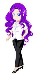 Size: 1409x2751 | Tagged: safe, artist:xalxyz, rarity, clothes, female, humanized, solo
