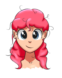 Size: 949x1195 | Tagged: safe, artist:junkiekb, pinkie pie, bust, humanized, portrait, solo