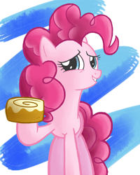 Size: 1200x1500 | Tagged: safe, artist:cyberfire22, pinkie pie, earth pony, pony, games ponies play, cinnamon bun, female, mare, pink coat, pink mane