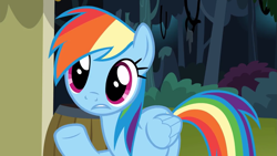 Size: 1265x713 | Tagged: safe, derpibooru import, screencap, rainbow dash, pegasus, pony, daring done?, solo