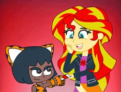 Size: 1360x1032 | Tagged: safe, artist:animekid0839, sunset shimmer, oc, oc:kam-kam, equestria girls, blogspot pics, valentine's day