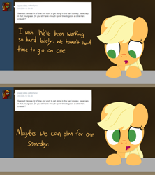 Size: 1280x1440 | Tagged: safe, artist:dtcx97, applejack, earth pony, pony, ask, filly, the cutie mark diaries, tumblr