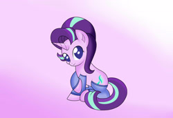 Size: 3500x2400 | Tagged: safe, artist:ideltavelocity, starlight glimmer, pony, unicorn, cute, female, gradient background, leg warmers, looking at you, mare, solo