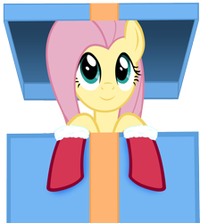 Size: 1700x1900 | Tagged: safe, artist:mrdaviez, fluttershy, pegasus, pony, box, female, mare, pink mane, yellow coat