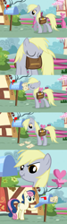 Size: 500x1660 | Tagged: safe, bon bon, derpy hooves, sweetie drops, pegasus, pony, comic, female, letter, mare, property damage, scrunchy face