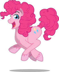 Size: 6007x7330 | Tagged: safe, artist:baka-neku, artist:kaijusamurai, pinkie pie, earth pony, pony, absurd resolution, female, mare, open mouth, simple background, solo, transparent background, unshorn fetlocks, vector