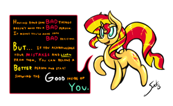 Size: 1474x900 | Tagged: safe, artist:saliantsunbreeze, sunset shimmer, pony, unicorn, motivational, solo