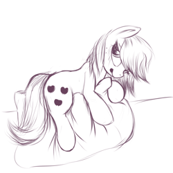 Size: 900x900 | Tagged: safe, artist:sokolas, applejack, earth pony, pony, female, loose hair, mare, sketch