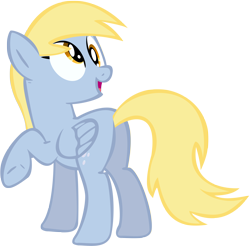 Size: 3000x2948 | Tagged: safe, artist:zachgamer77, derpy hooves, pegasus, pony, female, looking back, mare, plot, raised hoof, simple background, solo, transparent background, vector