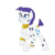 Size: 569x565 | Tagged: safe, artist:elslowmo, artist:jessy, rarity, pony, unicorn, zebra, alternate hairstyle, solo