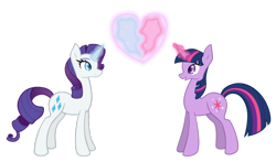 Size: 1164x686 | Tagged: safe, artist:twilathewolf, derpibooru import, rarity, twilight sparkle, pony, unicorn, rarilight, shipping