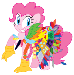 Size: 900x904 | Tagged: safe, artist:blushingdancer, pinkie pie, earth pony, pony, fanfic:cupcakes, cutie mark dress, fanfic