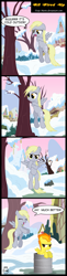 Size: 747x3037 | Tagged: safe, artist:toxic-mario, derpy hooves, spitfire, pegasus, pony, comic:toxic-mario's derpfire shipwreck, comic, derpfire, female, mare, snow, spitfire's hair is fire