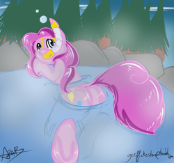 Size: 996x931 | Tagged: safe, artist:arnachy, pinkie pie, earth pony, pony, 30 minute art challenge, hot springs, plot