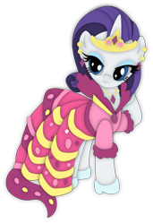 Size: 1177x1719 | Tagged: safe, artist:the-paper-pony, rarity, pony, unicorn, clothes, dress, female, horn, mare, solo