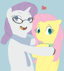 Size: 500x553 | Tagged: dead source, safe, artist:monochromaticspector, fluttershy, rarity, pegasus, pony, unicorn, ask, female, flarity, glasses, lesbian, shipping, sweet fancy rarity