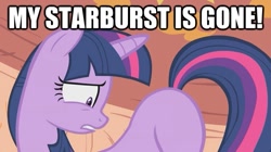 Size: 625x351 | Tagged: safe, derpibooru import, edit, edited screencap, screencap, twilight sparkle, blank flank, caption, flank, image macro, plot