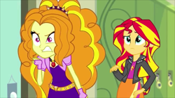 Size: 458x258 | Tagged: safe, screencap, adagio dazzle, sunset shimmer, equestria girls, angry